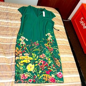 XL New York & Company green dress